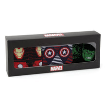 Load image into Gallery viewer, Marvel  Avengers Favorites 3 Pair Socks and Lapel Pin Gift Set
