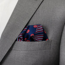 Load image into Gallery viewer, Marvel Captain America Shield Navy Pocket Square
