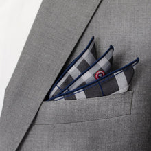 Load image into Gallery viewer, Marvel Captain America Gray Plaid Pocket Square
