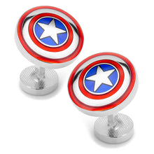 Load image into Gallery viewer, Marvel Avengers Captain America Shield Cufflinks

