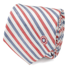 Load image into Gallery viewer, Marvel Captain America Striped White Men&#39;s Tie
