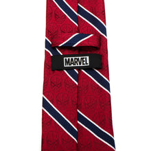 Load image into Gallery viewer, Marvel Spider-Man Red and Navy Stripe Men's Tie
