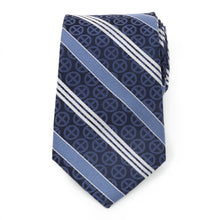 Load image into Gallery viewer, Marvel X-Men Symbol Navy Stripe Men's Tie
