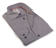 Load image into Gallery viewer, Made in Italy Dress Shirts// Black Check- contemporary fit

