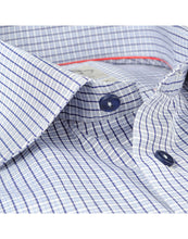 Load image into Gallery viewer, Made in Italy Dress Shirts// Navy Check- contemporary fit
