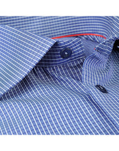 Load image into Gallery viewer, Made in Italy Dress Shirts// Navy Check - contemporary fit
