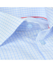 Load image into Gallery viewer, Made in Italy Dress Shirts // Lt Blue Check - contemporary fit
