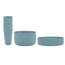 Load image into Gallery viewer, Mainstays 18-Piece Eco-Friendly Dinnerware Set — Stylish, Sustainable, and Safe
