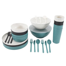 Load image into Gallery viewer, Mainstays 28-Piece Eco-Friendly Recycled Plastic Dinnerware Set
