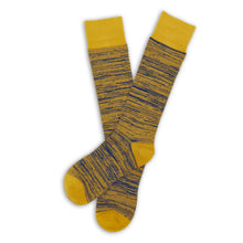 Load image into Gallery viewer, Navy / Gold Marl Dress Socks
