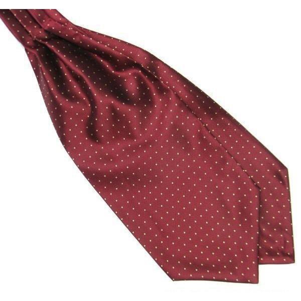 Maroon Polka Dot Ascot/Cravat Tie