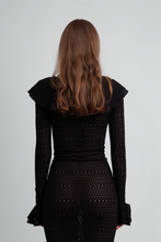 Load image into Gallery viewer, Madonna Lace Knit Ruffled Dress
