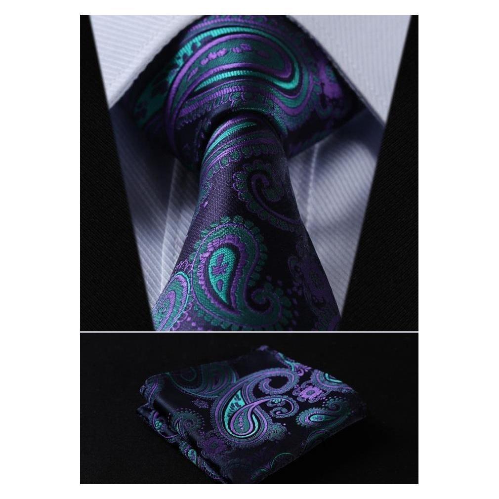 Mauve Wide Necktie & Handkerchief Collection