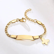 Load image into Gallery viewer, Gold Butterfly Charm Bracelet for Kids
