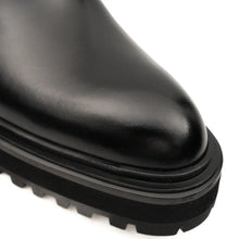 Load image into Gallery viewer, Men's Black Calfskin Buckle Chelsea Boots
