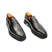 Load image into Gallery viewer, Men's Black Leather Loafers

