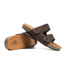 Load image into Gallery viewer, Men's Brown Adjustable Slide Sandals
