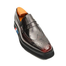 Load image into Gallery viewer, Men's Burgundy Leather Loafers
