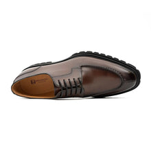 Load image into Gallery viewer, Men's Classic Brown Derby Leather Shoes with Lug Sole
