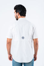 Load image into Gallery viewer, Men's Fishing White Short Sleeve Shirt
