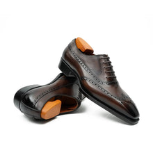 Load image into Gallery viewer, Men's Goodyear Welted Brogue Oxford Shoes
