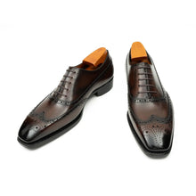 Load image into Gallery viewer, Men's Goodyear Welted Brogue Oxford Shoes
