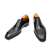 Load image into Gallery viewer, Men's Goodyear Welted Italian Calfskin Dress Shoes Black
