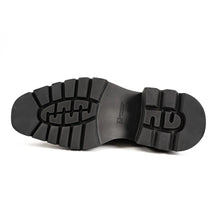 Load image into Gallery viewer, Men's Leather Derby Shoes with Snake-Print Platform
