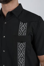 Load image into Gallery viewer, Men's Modern Charcoal GUAYABERA Shirt
