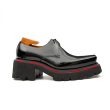 Load image into Gallery viewer, Men's Patent Leather Derby Shoes with Chunky Sole
