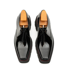 Load image into Gallery viewer, Men's Patent Leather Derby Shoes with Chunky Sole
