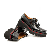Load image into Gallery viewer, Men's Patent Leather Derby Shoes with Chunky Sole
