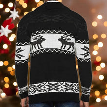 Load image into Gallery viewer, Men's Christmas Reindeer Knit Cardigan Sweater | NCS
