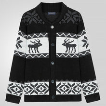Load image into Gallery viewer, Men's Christmas Reindeer Knit Cardigan Sweater | NCS
