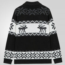 Load image into Gallery viewer, Men's Christmas Reindeer Knit Cardigan Sweater | NCS
