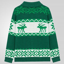 Load image into Gallery viewer, Men's Christmas Reindeer Knit Cardigan Sweater | NCS
