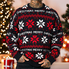 Load image into Gallery viewer, Men’s Christmas Snowflake Jacquard Sweater | NCS
