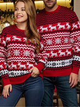 Load image into Gallery viewer, Men's Snowflake Reindeer Christmas Couple's Sweater | NCS
