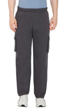Load image into Gallery viewer, Men's Brushed Fleece Cargo Pants – Comfy Sweatpants with inner drawstrings
