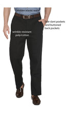 Load image into Gallery viewer, Men's Stretch Waist Chinos with a Hidden Elastic Waist and Flat Front
