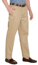 Load image into Gallery viewer, Men's Stretch Waist Chinos with a Hidden Elastic Waist and Flat Front
