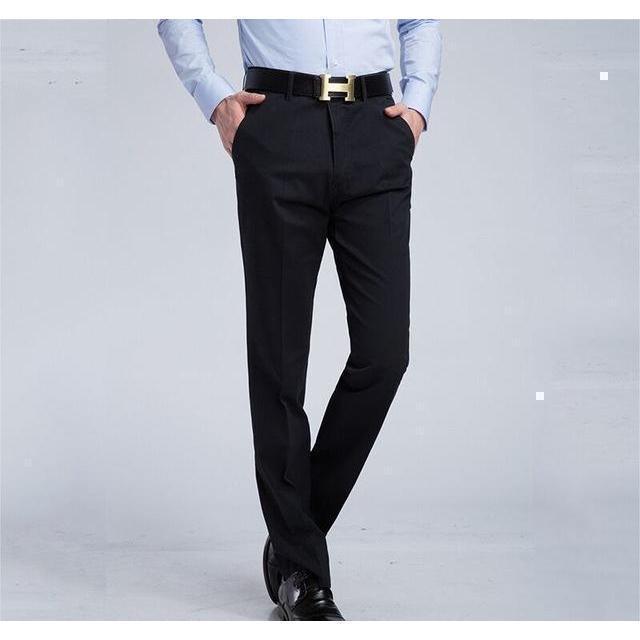 Men's Black Slim Fit Dress Pants - Multiple Sizes
