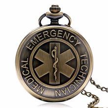 Load image into Gallery viewer, Men's Bronze EMT Pocket Watch
