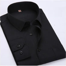 Load image into Gallery viewer, Men&#39;s Dark Blue Striped Dress Shirt - Multiple Sizes
