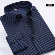 Load image into Gallery viewer, Men&#39;s Deep Purple Striped Dress Shirt
