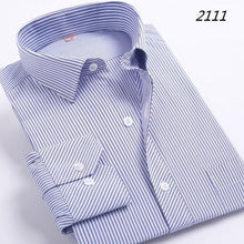 Load image into Gallery viewer, Men&#39;s Deep Purple Striped Dress Shirt
