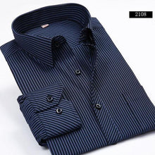 Load image into Gallery viewer, Men&#39;s Deep Purple Striped Dress Shirt
