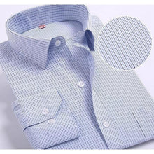 Load image into Gallery viewer, Men&#39;s Fine White/Blue Striped Dress Shirt
