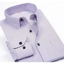 Load image into Gallery viewer, Men&#39;s Lavender Striped Dress Shirt
