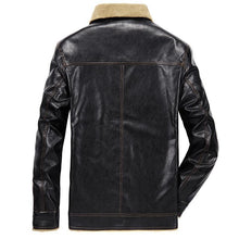 Load image into Gallery viewer, Men's Leather Fleece Jacket - 3 Colors
